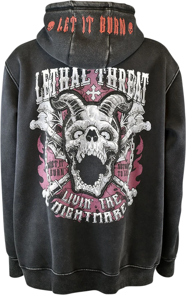 LETHAL AMENAZA HD84065XXXL Livin' the Nightmare Sudadera con Capucha - Negra - 3XL Foto 2 de 2