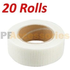 20 Rolls 65 FT x 2" Self Adhesive Fiberglass Cloth Tape White Mesh for Drywall