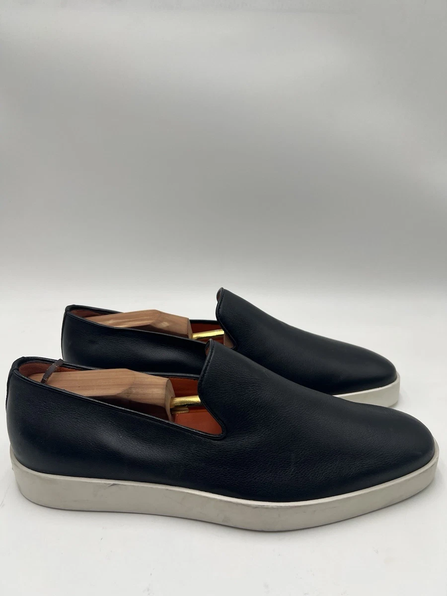 Santoni Black Solid Casual Shoes for Men for sale | eBay display picture 2