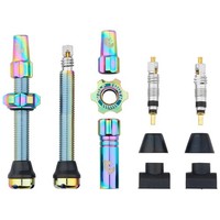 Wolf Tooth Tubeless Valve Stem Ventile, Presta, 44Mm, 2 Stk., Rainbow