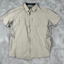 KUHL Mens Short Sleeve Button Down Shirt Outdoor Adventure Hiking XL Gorpcore