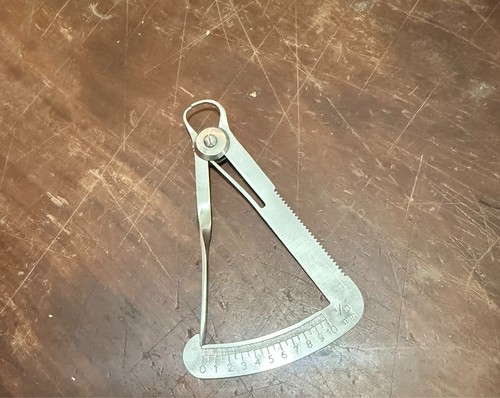 Dental Iwanson Gauge 1- 10mm Crown Spring Caliper Measuring Instruments - Afbeelding 2 van 3