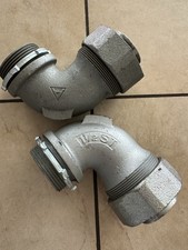 2x Appleton 1-1/2 ST Conduit Adapter Fitting 90 Degree Iron Elbow 1-1/2" I.D.