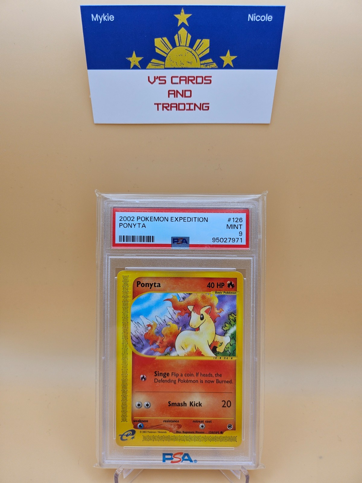 Pokemon Ponyta 126/165 Expedition Base Set Regular PSA 9
