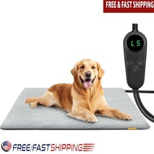 Adjustable Electric Dog Heating Pad W/ Timer  Safety Features Cats  Dogs New
