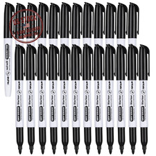 24 Pack Dry Erase Markers Fine Tip Black Low Odor Whiteboard Markers