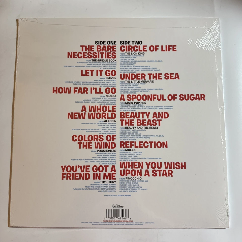 Disney Ultimate Hits Vol 1 2018, Exclusive Yellow Vinyl LP New Sealed - Image 2 of 3