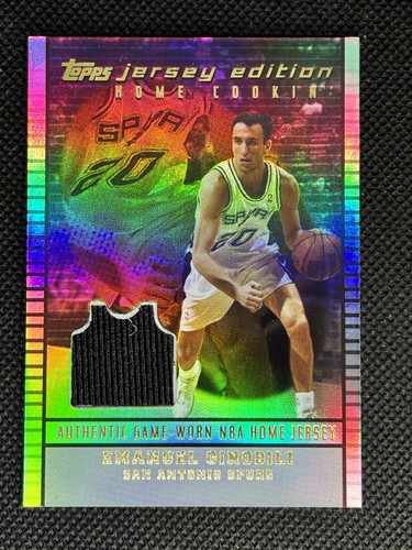Manu Ginobili Game Used Jersey 2003-04 Topps Jersey Edition Home Cookin #1 Spurs