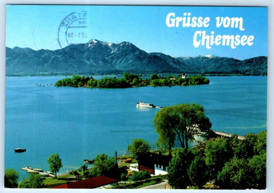 Grusse vom Chiemsee GERMANY 4x6 Postcard