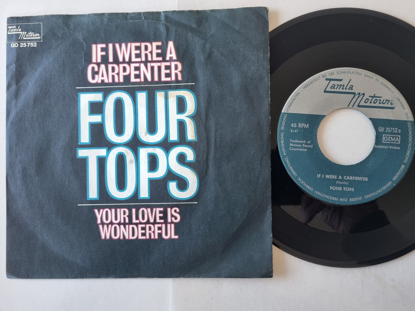 Four Tops - If I Were A Carpenter 7'' Vinyl Germany/ READ FOR CONDITION