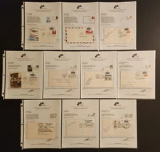 (10) First Day Issue Postcards & Comm. Covers Signed by EARLY BIRDS OF AVIATION