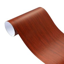 Car Interior Wood Grain Textured Glossy Vinyl Wrap Sticker Diy Decal Sheet Film