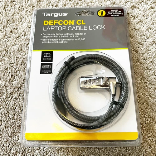 Targus Defcon CL Laptop Notebook Cable Security Combination Lock PA410U NEW
