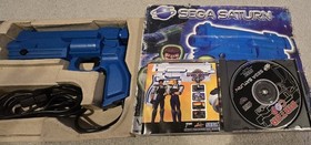 Virtua Cop Sega Saturn Virtua Gun Set Boxed & Complete.  Rare.