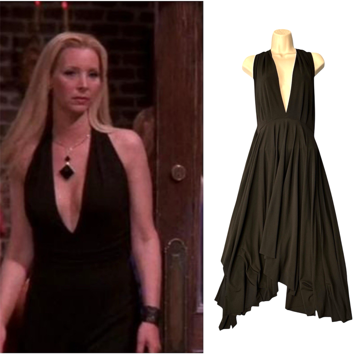 Vintage Moda International Womens Y2K Maxi Dress S ASO Phoebe Buffay Friends  Alt | eBay