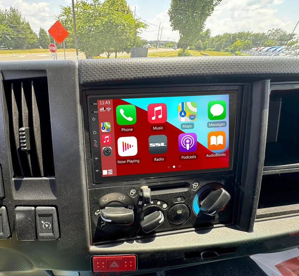 Radio GPS Android CarPlay para camión Isuzu serie N NNR NPR NPS NQR 2009-2020 Foto 3 de 4