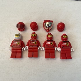 Lego Racers Ferrari F1 Fuel Stop Set 8673 w/ Booklet & Minifigures See Desc