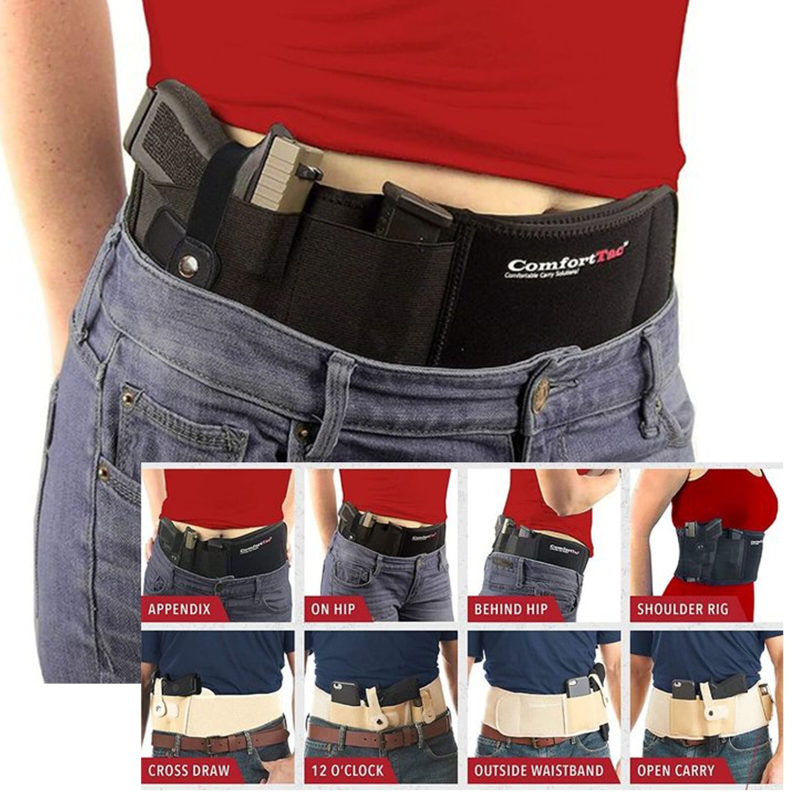 NEW ComfortTac Belly Band Gun Holster Conceal Carry EDC Self Defense Women Men 712038412419 eBay