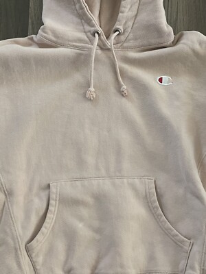 Reverse Weave Champion Hoodie Peach Medium | eBay