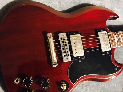 Cheapest New listing Vintage 19731974 Gibson SG Standard Cherry Red Great Tone with Case Online