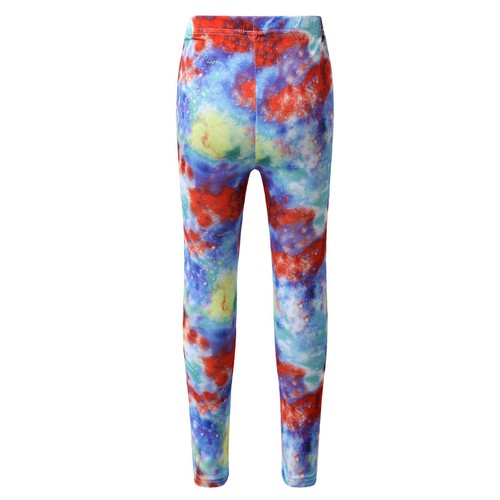Childrens Age 4-14 Leggings Kids Girls Tie Dye Full Length Pants Skinny Trousers - Picture 10 of 63