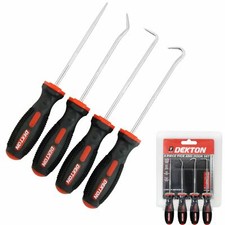 4pc Pick And Hook Probe Set O Ring Seal Remover With Soft Anti Slip  DT85890