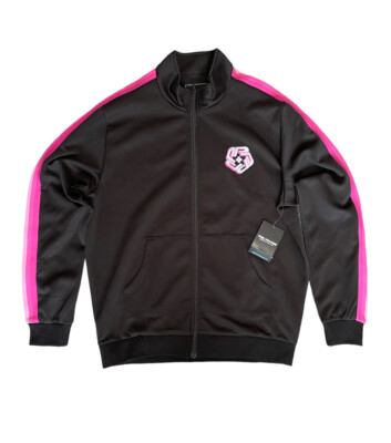 Pink Dolphin Black Pink Long Sleeve Full Zip Track Jacket Men's