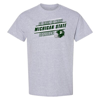 Michigan State Spartans Action Cheer T-Shirt - Sport Grey