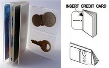 New 6 Page Insert Trifold or Bifold Wallet Replacement  + Key Tab