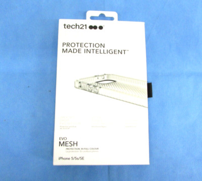 Tech21 Evo Mesh FlexShock Case For Apple iPhone 5/5s/SE - Clear /White T21-5277