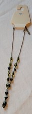 Green Glass Beaded Necklace Brand New