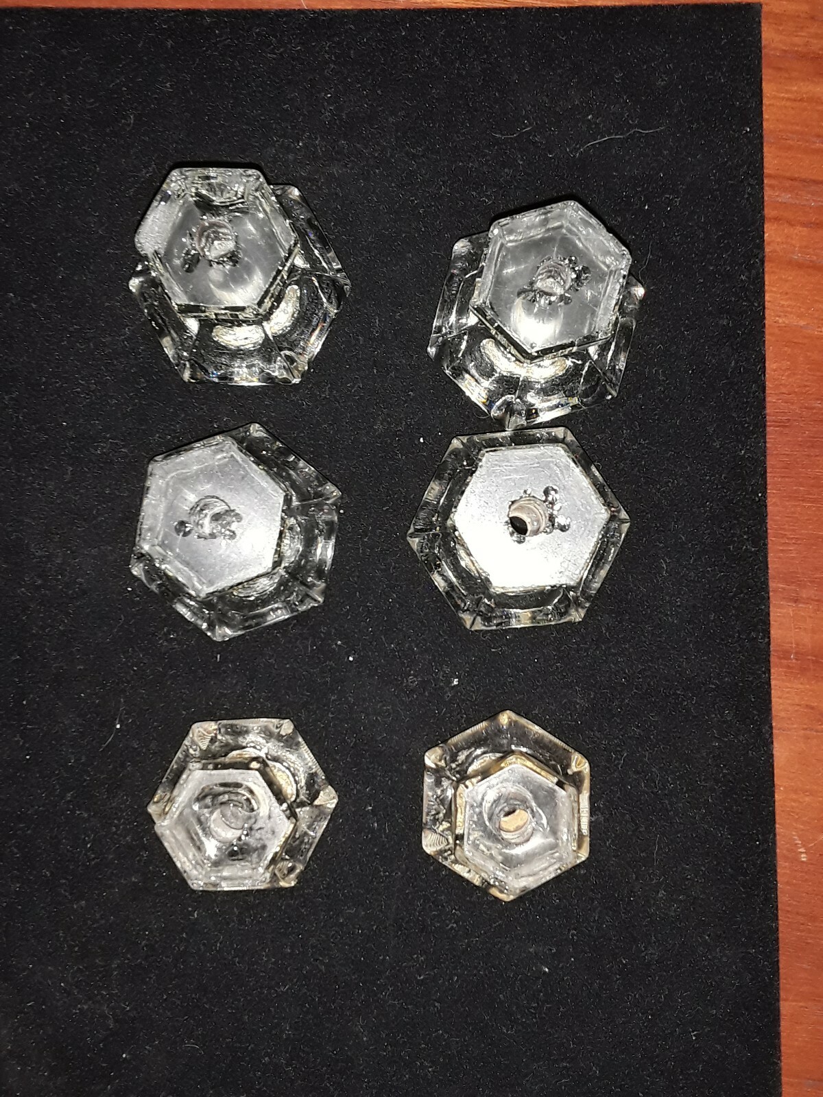 6 Antique Glass Drawer Pulls eBay