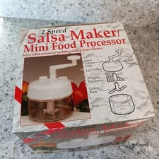 Vintage Norpro 2-speed Hand Crank Mini Food Processor Salsa Maker NIB