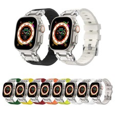 Premium Silicone Sports Wrist Strap for Apple Watch Series 9 8 7 6 5 4 3 2 Ultra