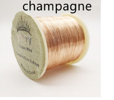 Champagne Color retention copper wire 200g for jewelry Making DIY 0.3-1.0mm