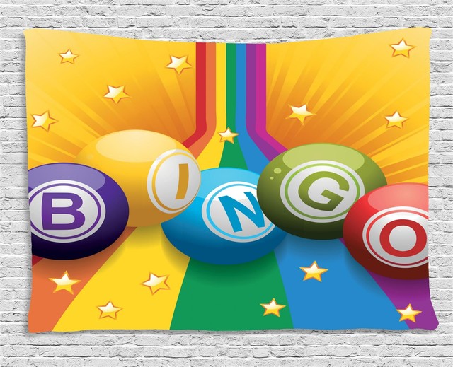Bingo Tapestry Wall Hanging Art Bedroom Dorm Room Decor 2 Sizes eBay