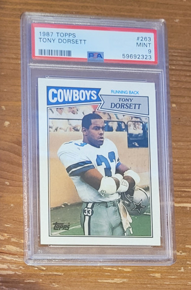1987 Topps #263 Tony Dorsett PSA 9 Dallas Cowboys (UCSC_H)