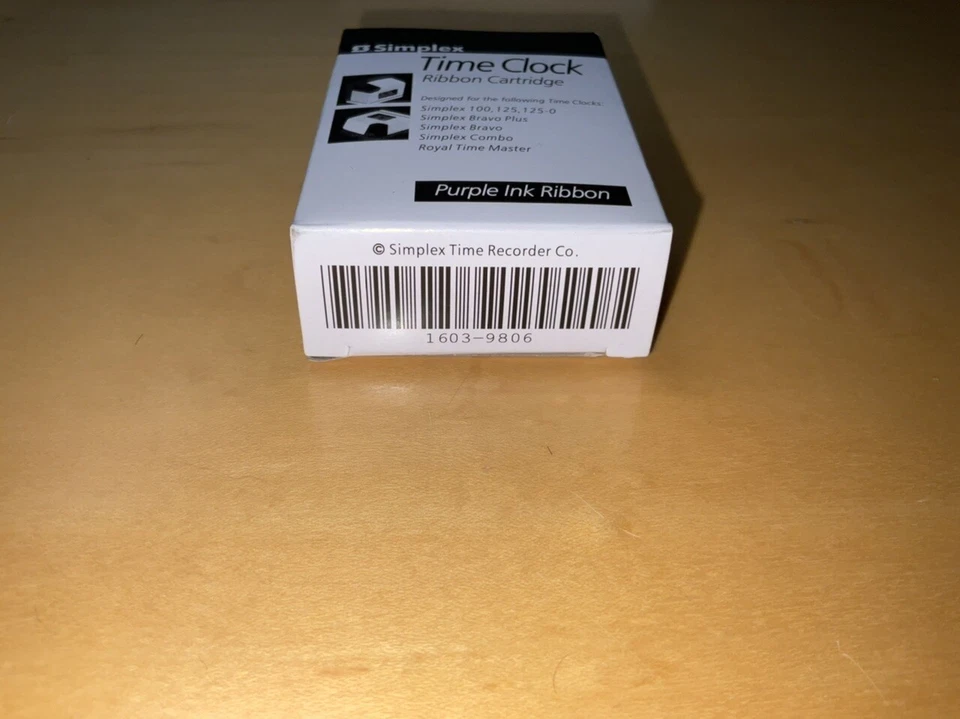 Simplex 50 / 100 / 125 / Combo Time Clock Ribbon Cartridge (purple) 1603-9806 - Image 2 of 3