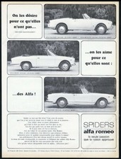1965 Alfa Romeo Giulia 1600 Gtc 2600 Spider 3 Car Photo Vintage Print Ad