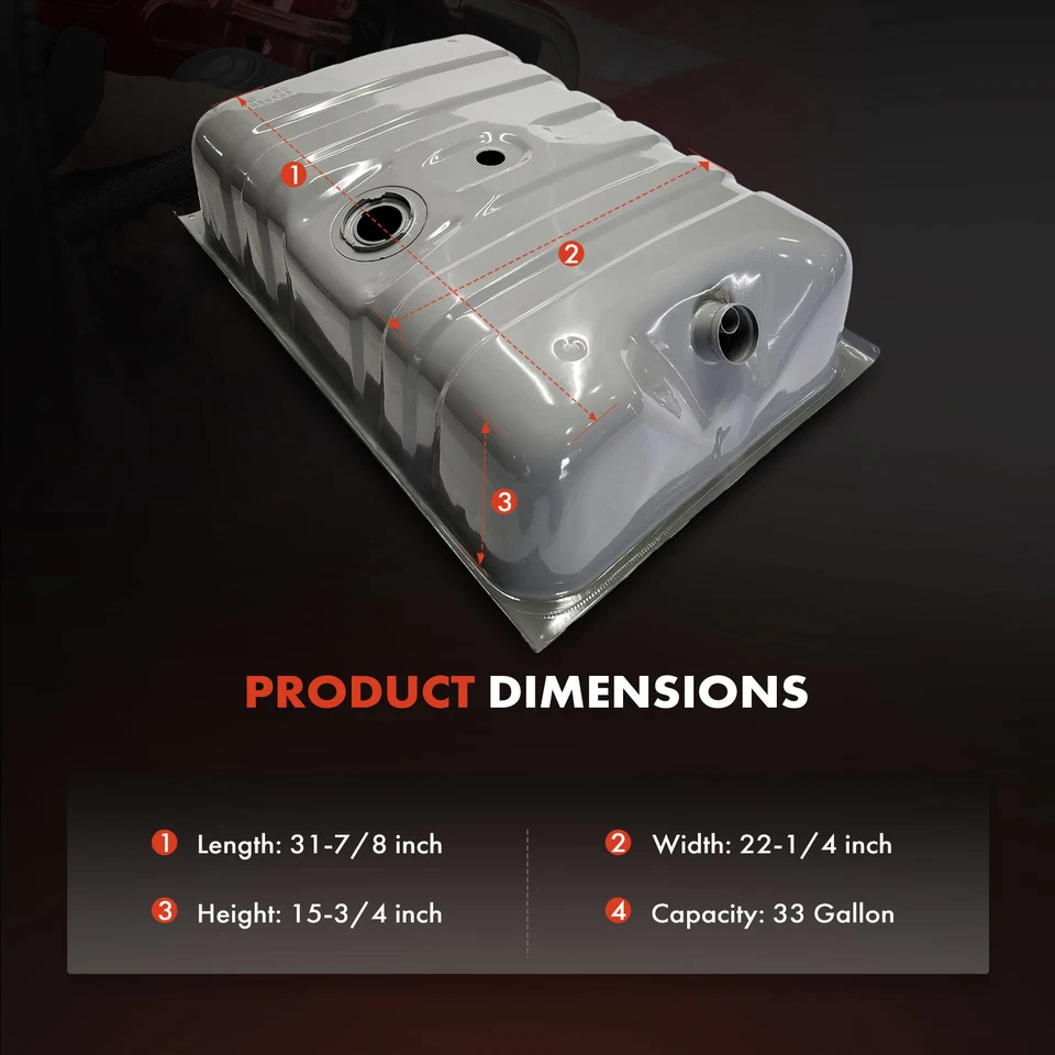Топливный бак 33 галлона для Ford Bronco 1980 1981 1982 1983-1986 L6 4,9 л V8 5,0 л 5,8 л - Изображение 4 из 4