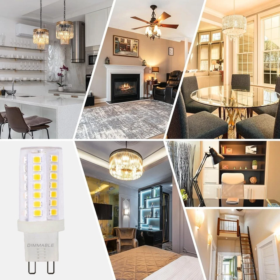 Diodesy 4PK G9 LED Light Bulb, 5W, 60W, 3000K, T6, 550LM, CRI80 - Image 2 of 4