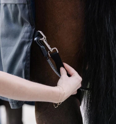 Horseware elastische Beingurte hochwertige Pferdedecke Hardwear Paar schwarz