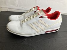 Scarpe sneakers Adidas Porsche Design bianche pelle rosso accento stringate uomo taglia 13