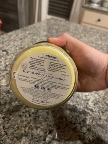 Bath & Body Works Toasted Pineapple Marshmallow 3-Wick Candle NEW - Picture 2 of 2