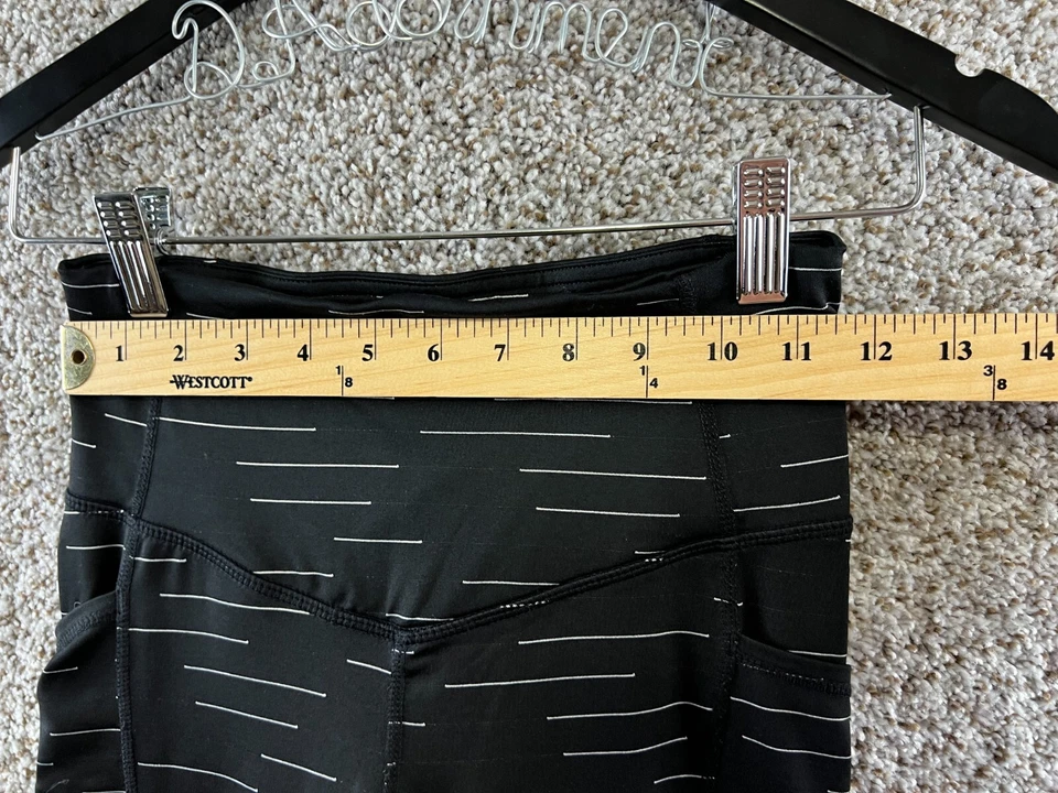 Gaiam Black|White Striped Long Leggings Athletic Wear Activewear Women's Size XS - Image 4 of 4