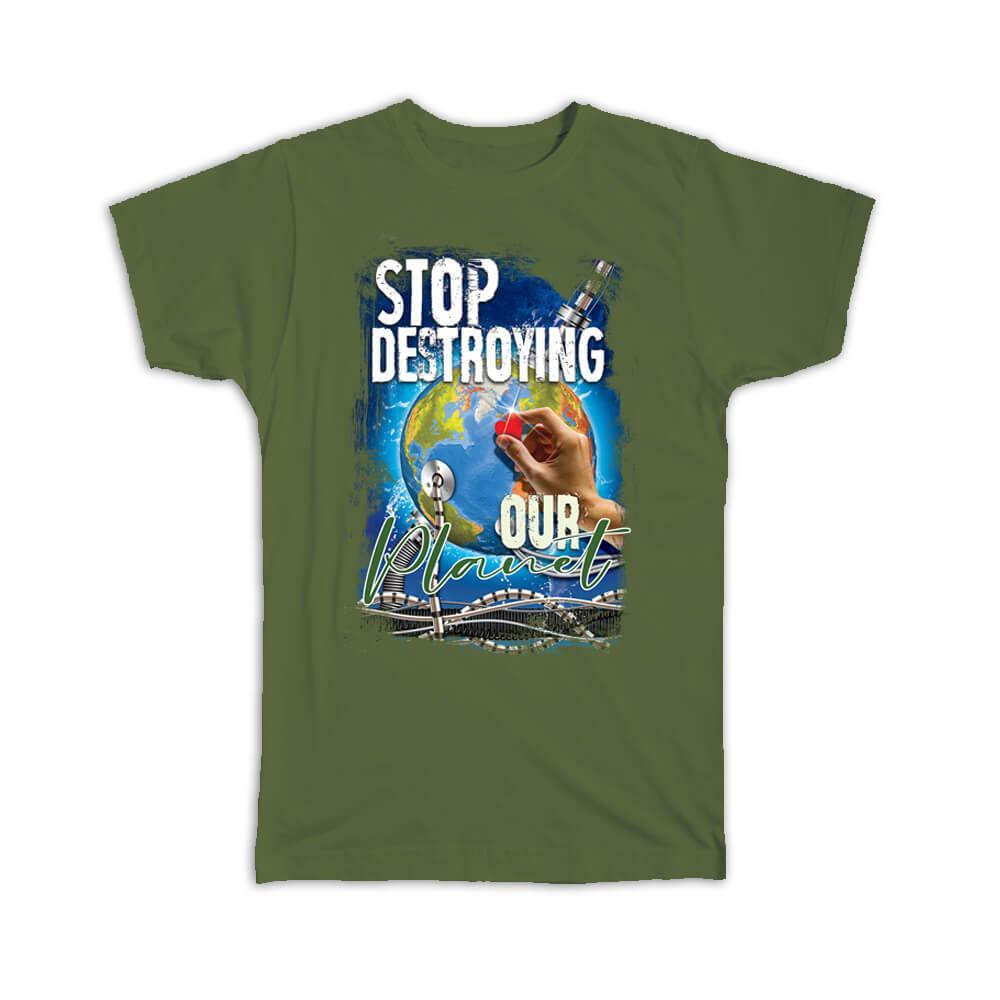 Gift T-Shirt : Ecolife Earth Protection Eco Friendly Organic Technologies Green