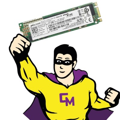 SSD SATA M.2 2280 256Go Micron MTFDDAV256TBN Schlüssel B & M