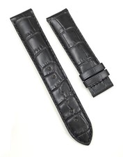 Genuine Tissot Leather Alligator Grain 19mm x 18mm Black Band Strap