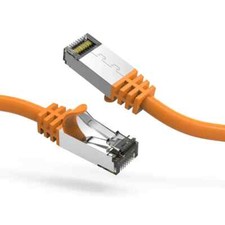 1Ft CAT8 S/FTP Ethernet Network Cable Orange 26AWG