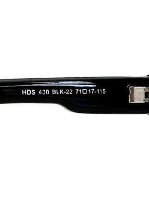 New Harley Davidson Sunglasses HDS 430 BLK-22 Black 71-17-115 With